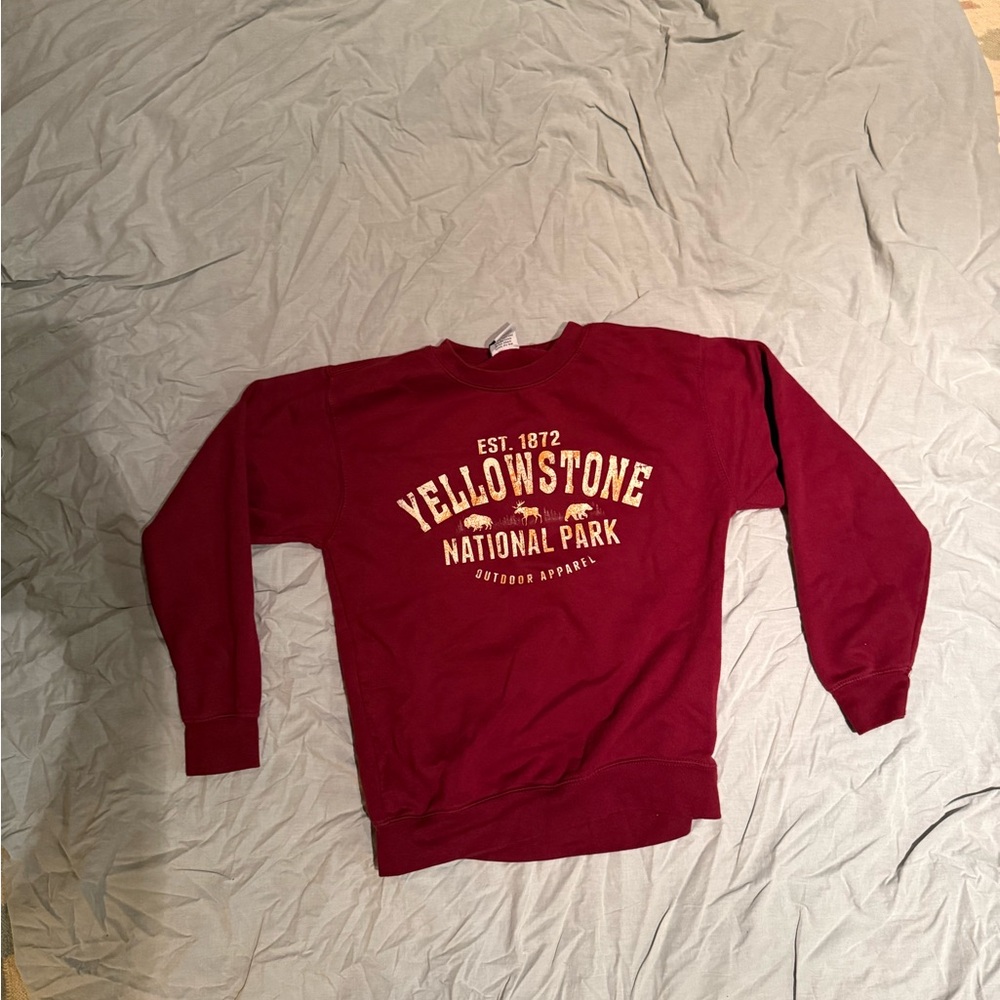 Yellowstone Apparel Men's Burgundy Crewneck Sweater